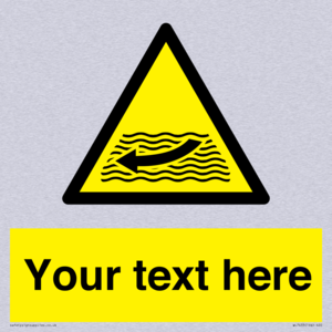 Custom Warning strong river flows